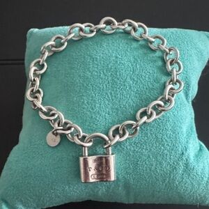 Tiffany & Co. Silver Padlock Link Bracelet